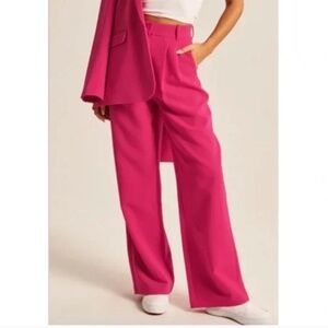Abercrombie & Fitch Sloane Tailored & Pleated Fuchsia Pants Large